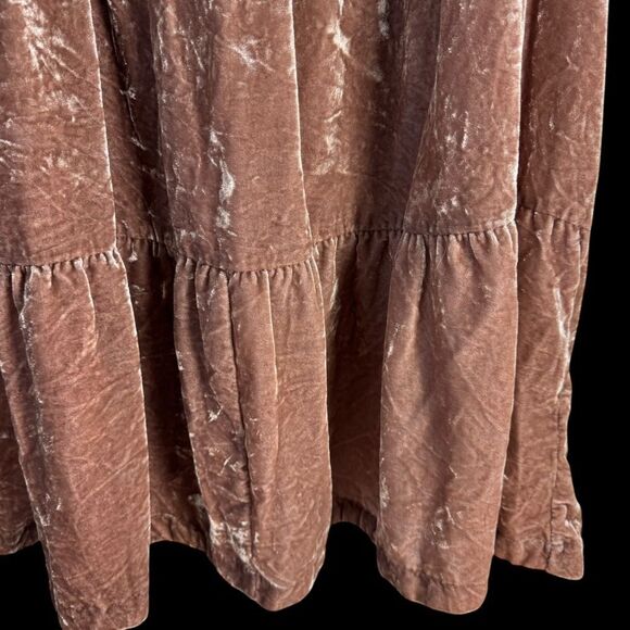 Maeve By Anthropologie Harper Crushed Velvet Tunic Mini Dress Sz XS - Picture 5 of 9